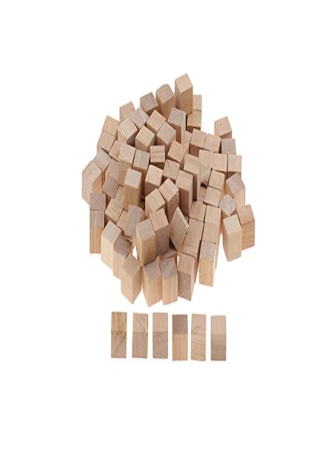 Ormango مكعبات خشبية غير مكتملة من أورمانجو مقاس 1/2 بوصة للأشغال اليدوية، مكعبات خشبية مربعة صلبة للفن والحرف اليدوية (250) - Image 4